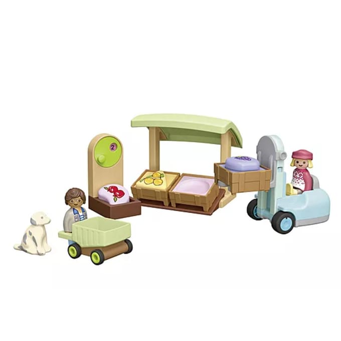 PLAYMOBIL Junior Biologische marktkraam & heftruck - 71691