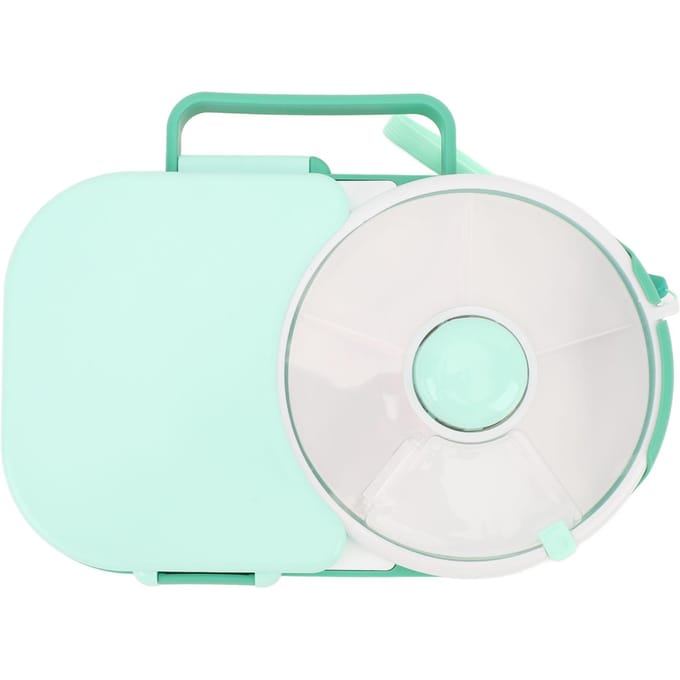 Snack Roterende Container met Deksel Afgesloten Plastic Roterende Snack Opbergdoos voor Buiten Mintgroen mintgroene kleur
