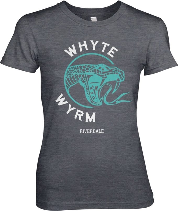 Riverdale Whyte Wyrm Girly Tee dames-T-shirt Dark-Heather