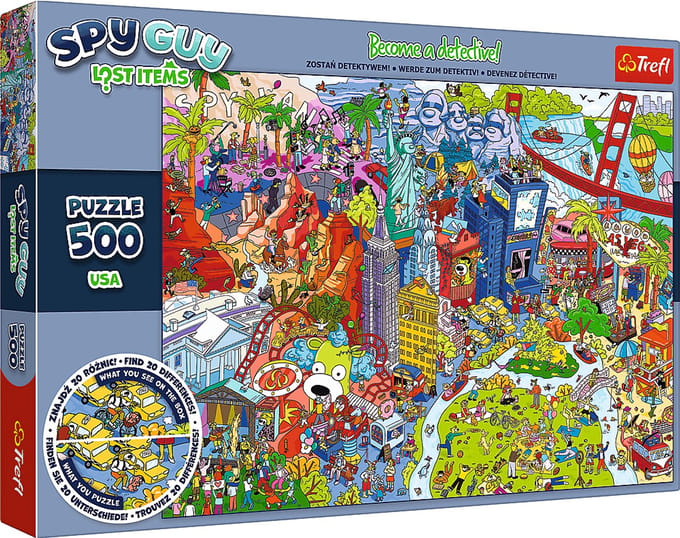 Trefl Spy Guy Lost Items USA Legpuzzel - 500 stukjes - Vanaf 10 jaar