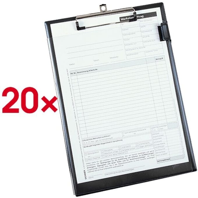 Werkordermap met klem EASY OPEN A4 per 10 stuks - Zwart