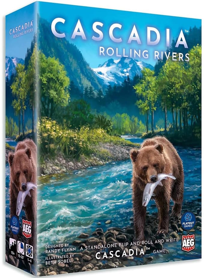 Cascadia Rolling Rivers - Dobbelspel - Flip-Roll-and-Write spel - Gezelschapsspel - Engels