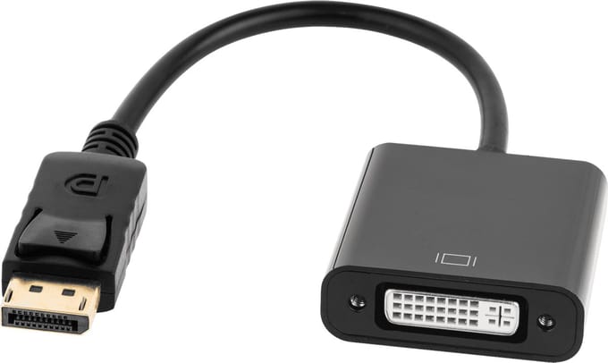 Cabletech Video Adapter - Displayport (m) naar DVI-I (Dual Link) (v) - Zwart