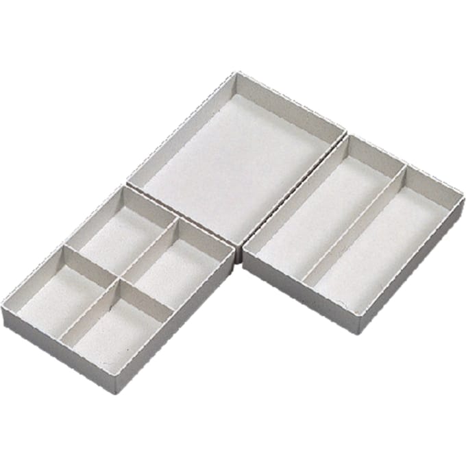 Inzetbak Djois halfhoog 30x122x168mm 1-vaks grijs