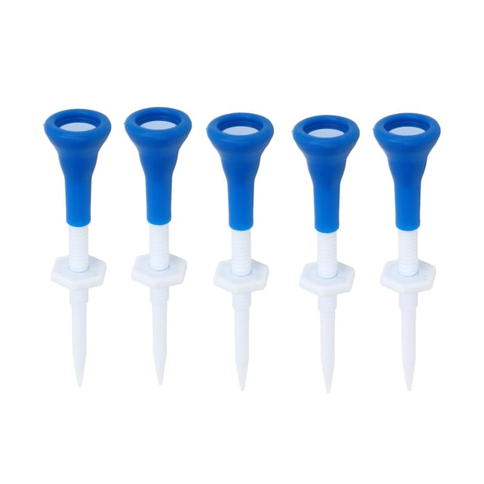 5 stuks Golf Tee Hoogte Verstelbaar Stabiel Blauw Golf Plastic Tees voor Golf Oefeningen blue