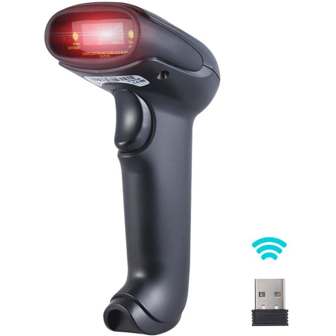 2.4G Draagbare Draadloze Scanner USB Barcode Scanner Lezer voor Win XP/7/8/10 zwart