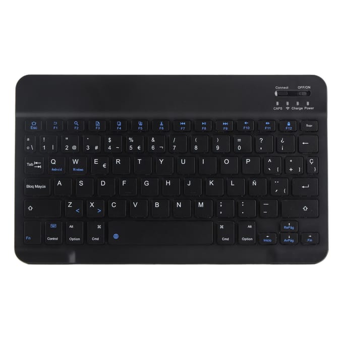 Mini clavier espagnol portable sans fil Bluetooth 3.0 avec pavé tactile pour iOS et Android