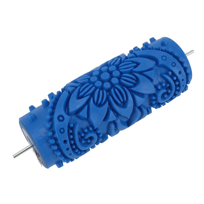 Kunst Textuur Roller Multifunctioneel Rond Wasbaar Herbruikbaar Decoratief Embossing Rubber Roller voor