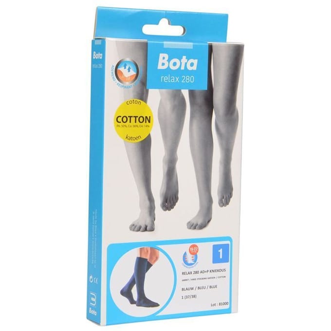 Bota Relax 280 Katoen Korte Kous Blue N1