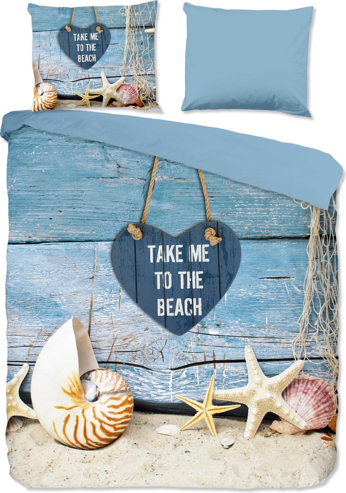 Pure dekbedovertrek strand/ zee - Lits jumeaux 240x200/220 cm - Multi - Microvezel