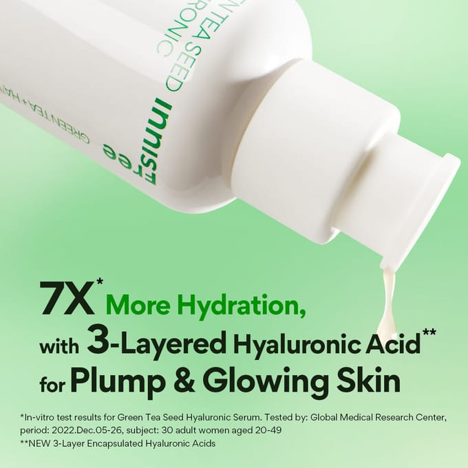 [INNISFREE] Green Tea Seed Hyaluronic Serum 80ml (Refill only) 1pc + Sample Gifts beige