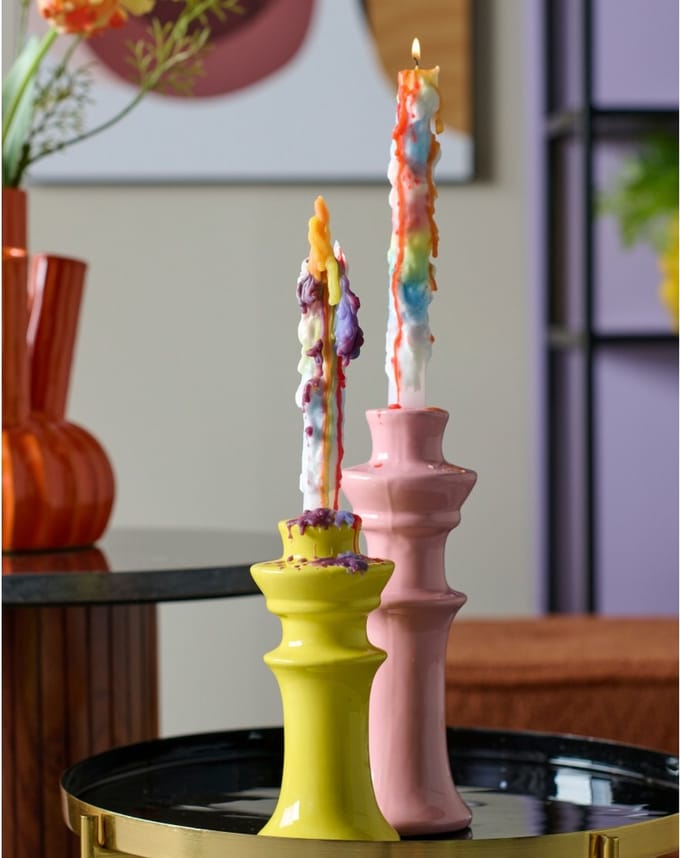 HD Collection Dinerkaars (set 2 Stuks) Drip - Wax - 26 cm hoog