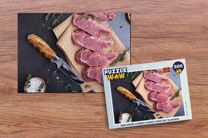Puzzel Een paar lapjes vlees van de slager - Legpuzzel - Puzzel 500 stukjes