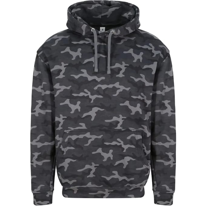 Just Hoods Camo Hoodie JH014 - BLACK CAMO - S