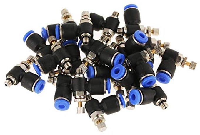 Pneumatische Snelkoppeling 20 Stuks OD 4mm M5 Lucht Ventiel Connector