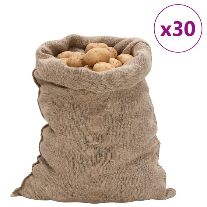 vidaXL - Jutezakken - 30 - stuks - 220 - g/m² - 60x105 - cm - 100% - jute