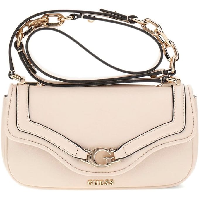GUESS schoudertas Dea Crossbody Flap Bag Creme White crème