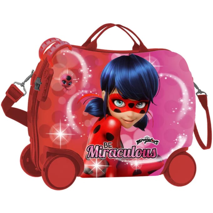 Miraculous Reiskoffer Lady Bug - 40 x 32 x 20 cm - Rood