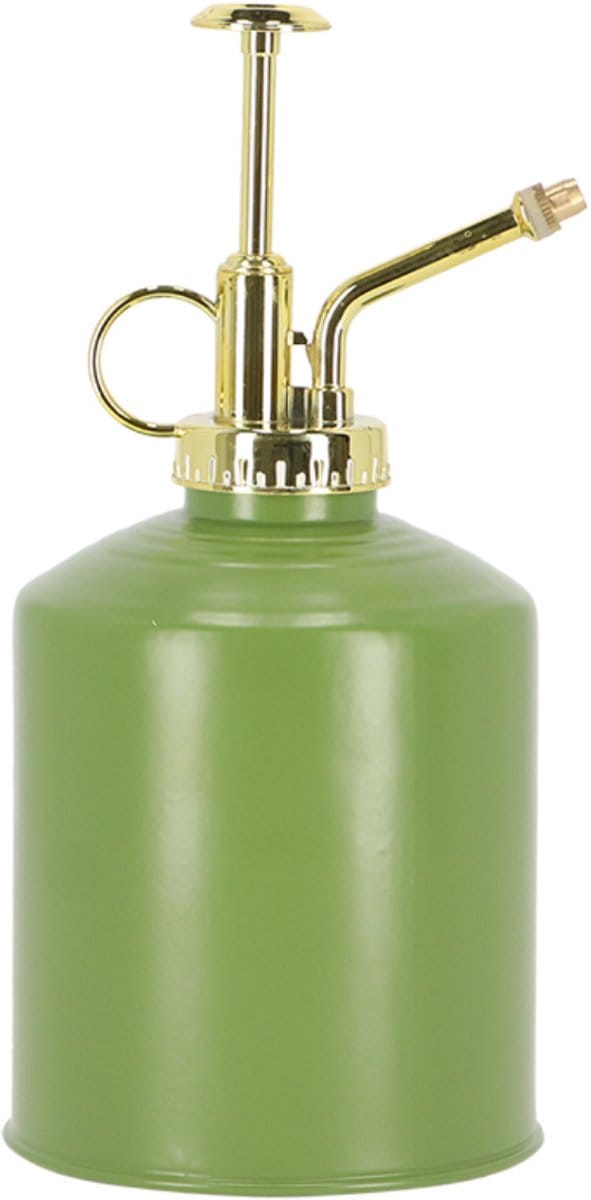 Esschert Design plantenspuit/vernevelaar - olijfgroen/goud - 19.5 cm