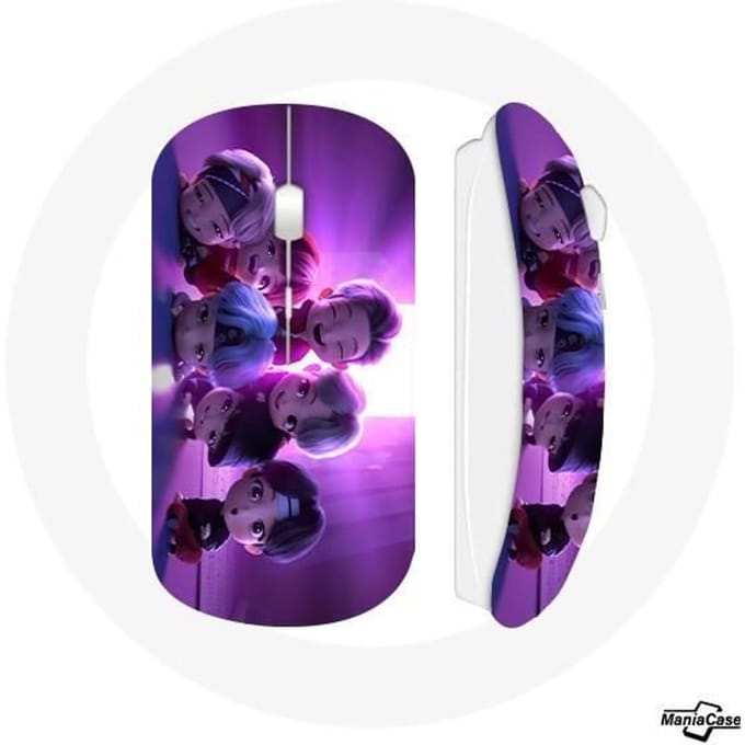 Souris Sans Fil - BTS - TinyTAN - Violet - Multicolore - Clé USB wifi incluse