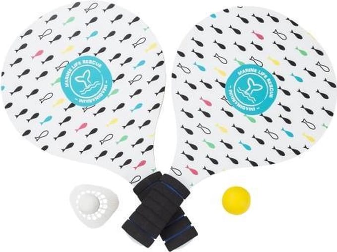 Imaginarium Beachball - Set met Rackets, Bal en Shuttle - In Tas van Gaas - Met Soft Grip