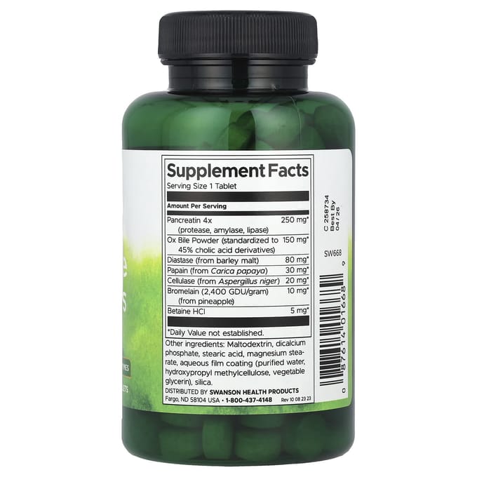 Spijsverteringsenzymen, 180 Tabletten