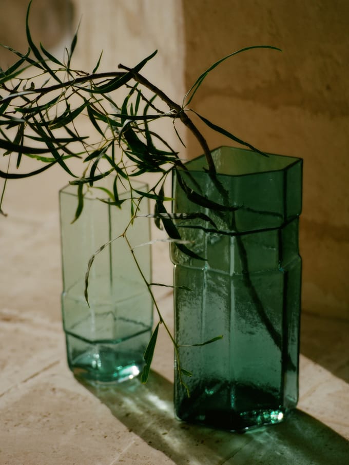 Ferm Living Muro vaas - recycled green - H 23 cm