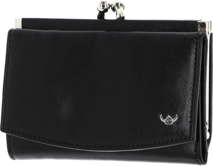 Golden Head Leren portemonnee Colorado RFID Protect Bügelbörse 2255 Schwarz zwart