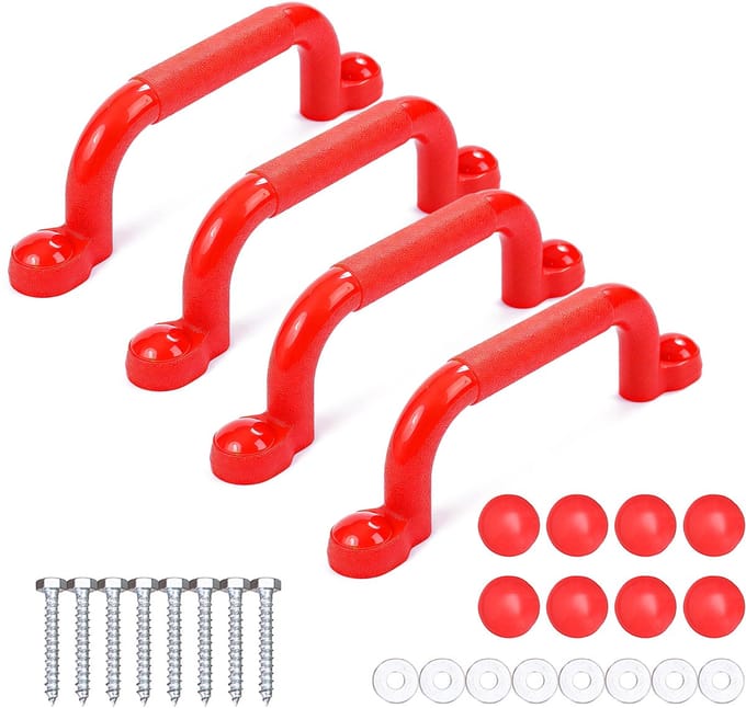 Klimgrepen - set van 4 - tot 100 kg per greep - rood