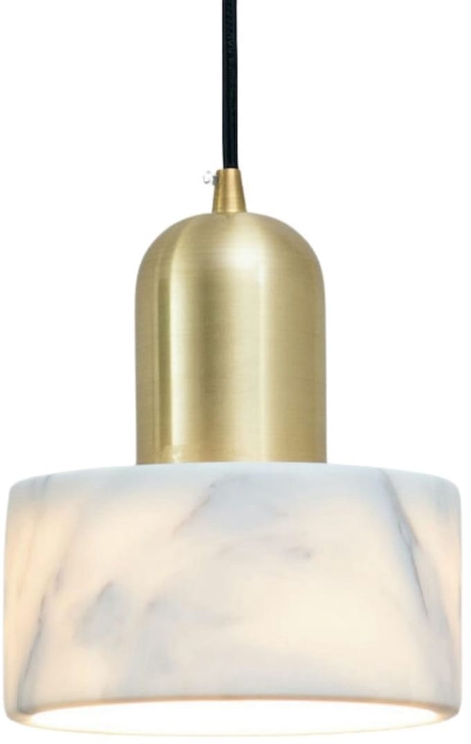 Kosilum - Meryl - Hanglamp - Messing en wit - Metaal en marmer