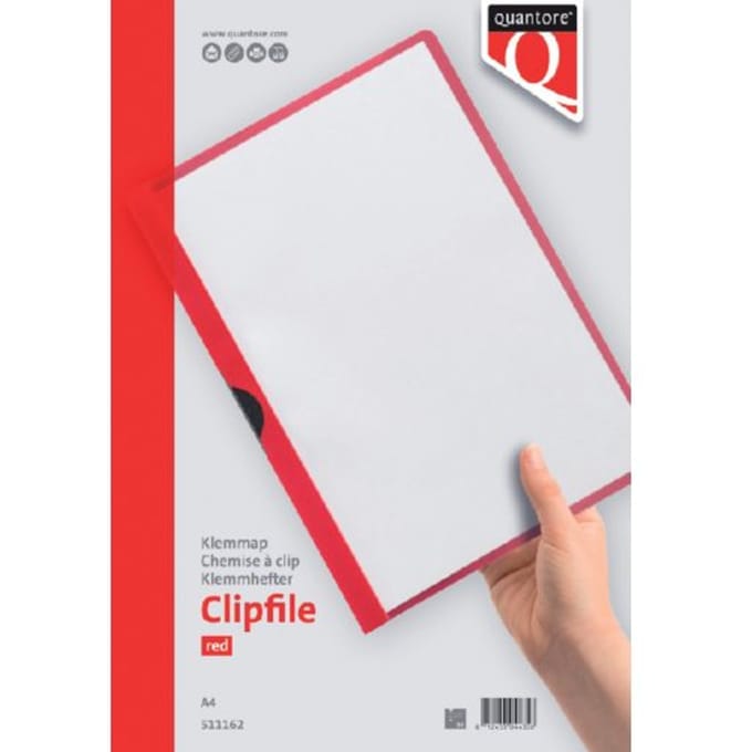 Klemmap Quantore A4 3mm rood