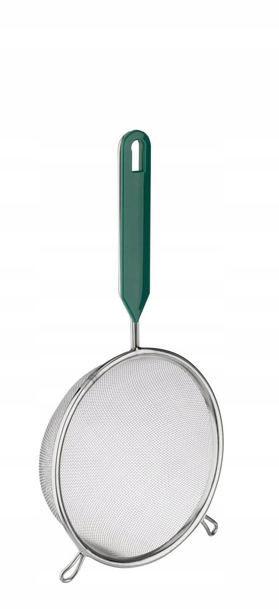 Roestvrijstalen Zeef met Handvat 16 cm - Groen