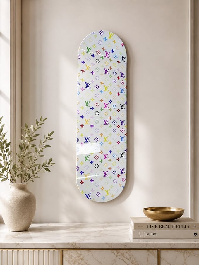 LV Skateboard wanddecoratie 24x75cm