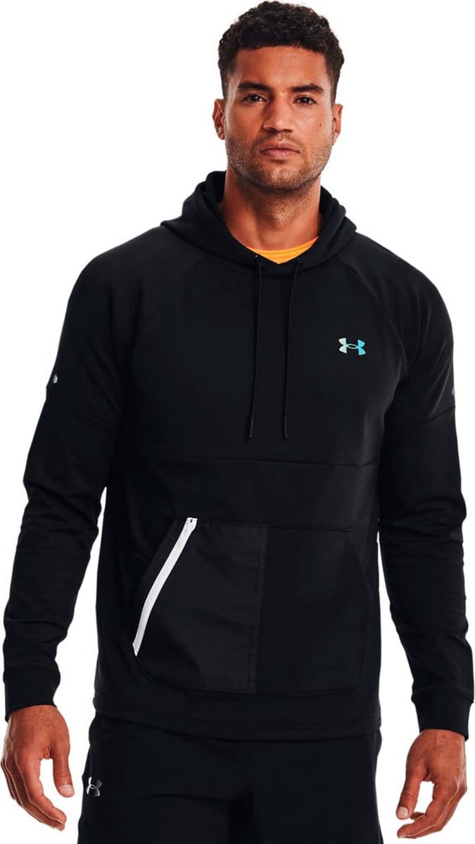 UNDER ARMOUR Rush Warm-Up Capuchon Mannen Black / Black - Maat XXL