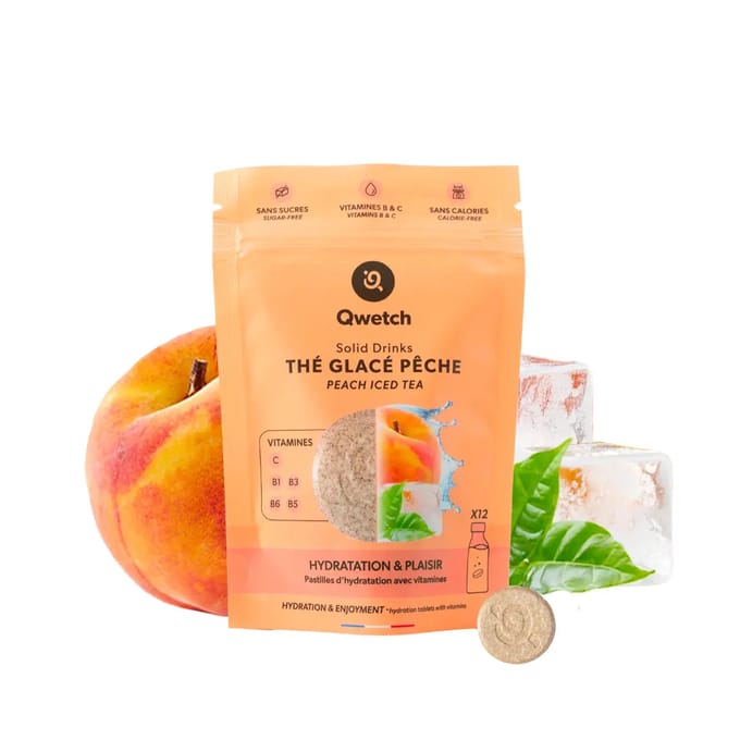 Peach Iced Tea Hydration Tablet Qwetch (x12)