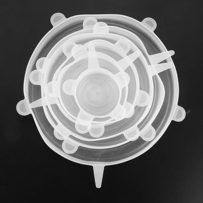Couvercle de bol - VVIKIZY - Lot de 6 - Silicone Transparent - Réutilisable - Étanche