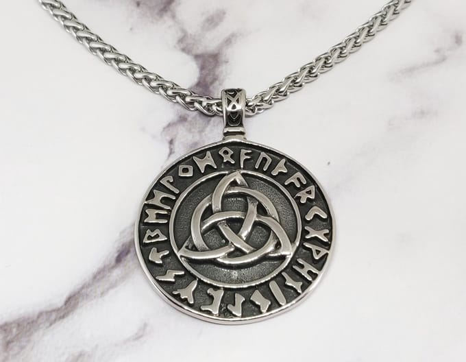 Mei's - Viking The Trinity - ketting heren - RVS zilver - 50 cm
