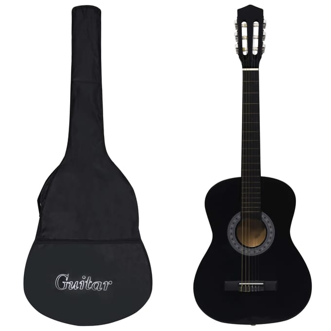vidaXL - Gitaar - klassiek - beginner - met - tas - 3/4 - 36" - zwart