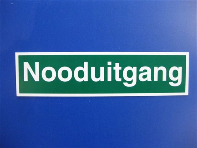 Repko bord "groen nooduitgang"