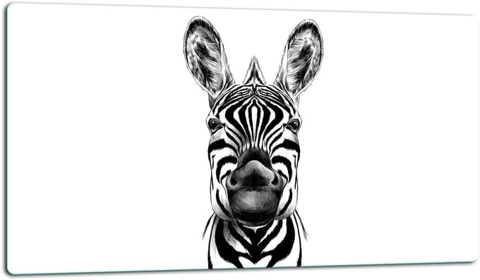TMK ArtDeko - Snijplank - Glas - 52x30 cm - Zebra