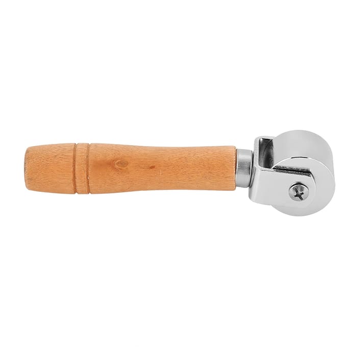Handgemaakt Houten Handvat Koolstofstaal Leer Rollend Ambachtelijke Roller Tool(2.6cm) brown