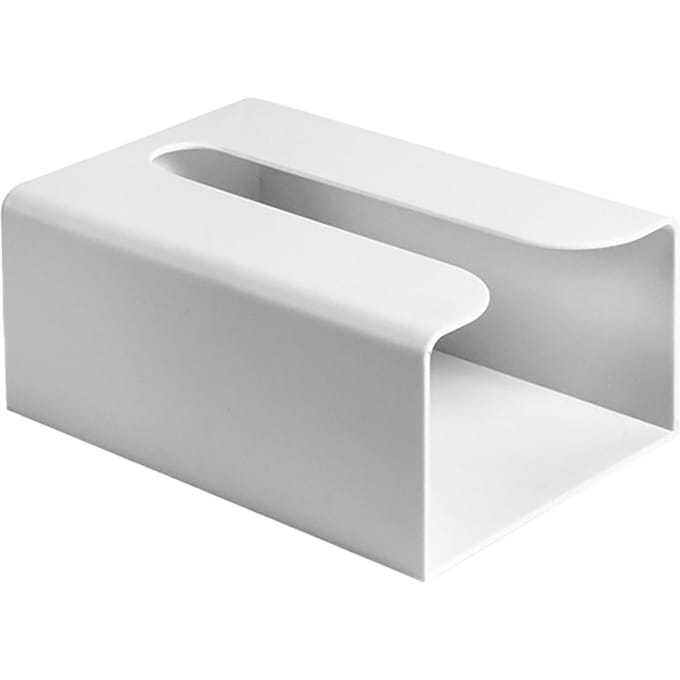 Boîte à mouchoirs murale polyvalente élégante élégante gain de place porte-mouchoirs pour la maison L White white
