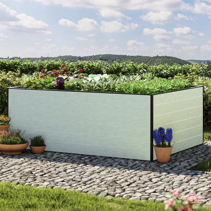 195 x 150 x 77 cm Moestuinbak Standard Christina, Aluminium (geanodiseerd)