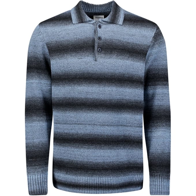 No Excess Pullover Polo Degrade Dusty Blue Größe: S | Pullover Outlet | Herren | Blau