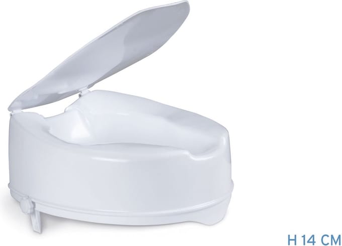 Moretti Toiletverhoger - Ergonomisch inclusief deksel 14 cm - Wit