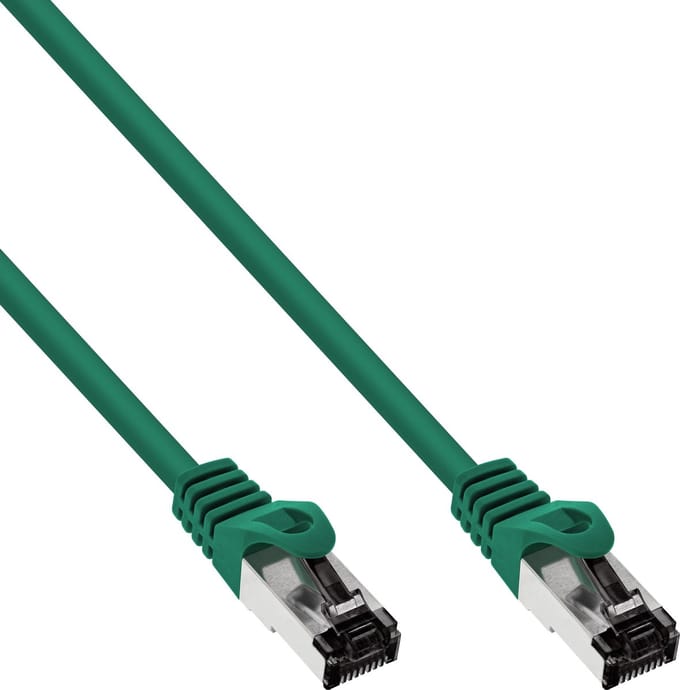 InLine® Patchkabel, S/FTP (PiMf), Cat.8.1, 2000MHz, halogeenvrij, groen, 0,3m