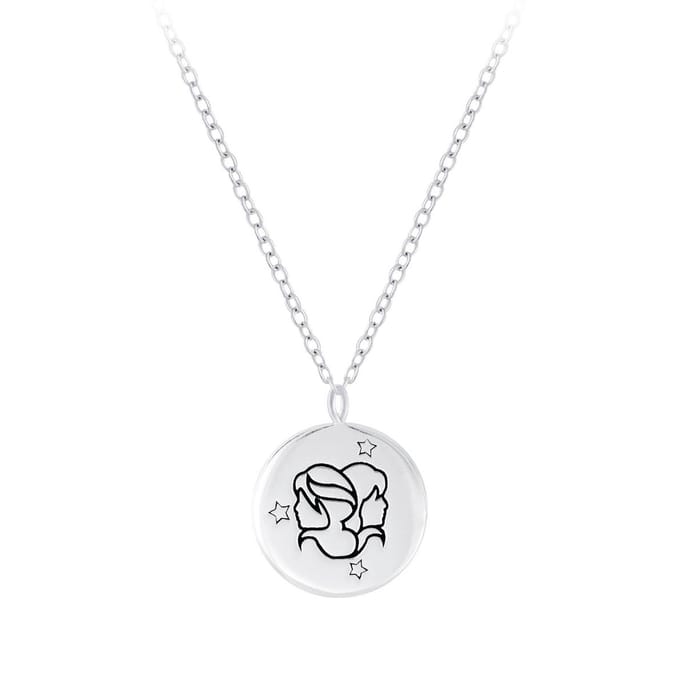 Joy|S - Zilveren sterrenbeeld Gemini Tweeling(en) hanger met ketting