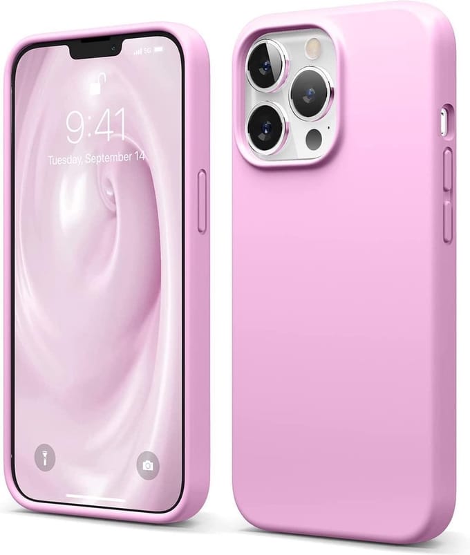 HB Hoesje Geschikt voor Apple iPhone 13 Pro - Roze - Siliconen Back Cover