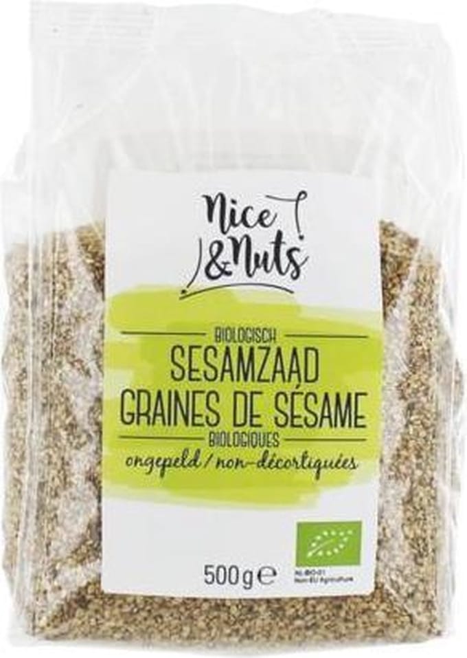 Nice & Nuts Sesamzaad ongepeld bio 500 Gram