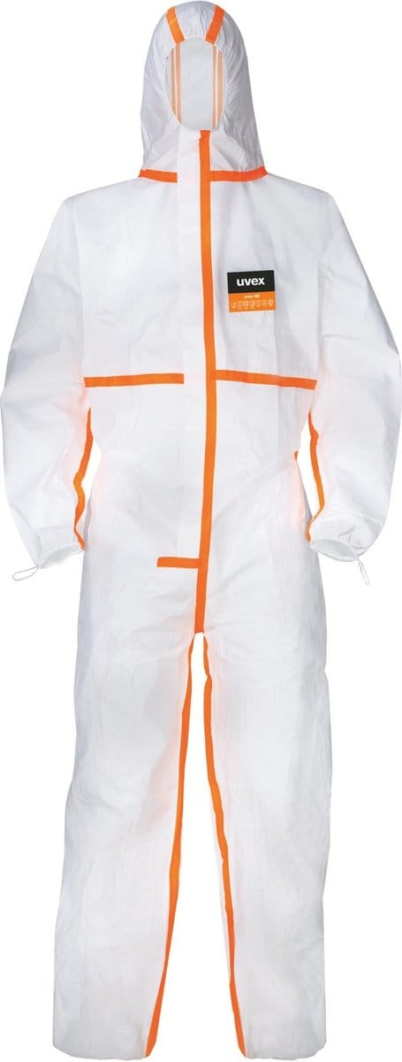Uvex Overall Disposable Coveralls Weiß, Orange (98375)-M